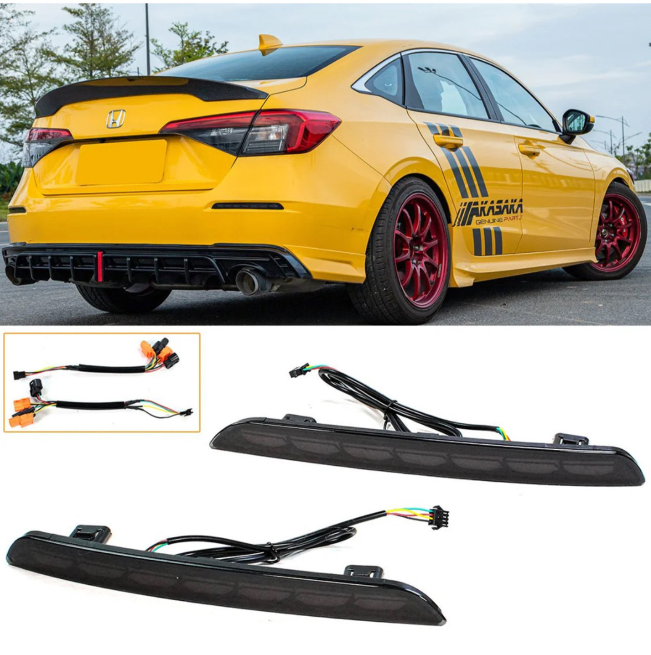 22-26 Civic Sedan Rear Bumper Reflector Lights