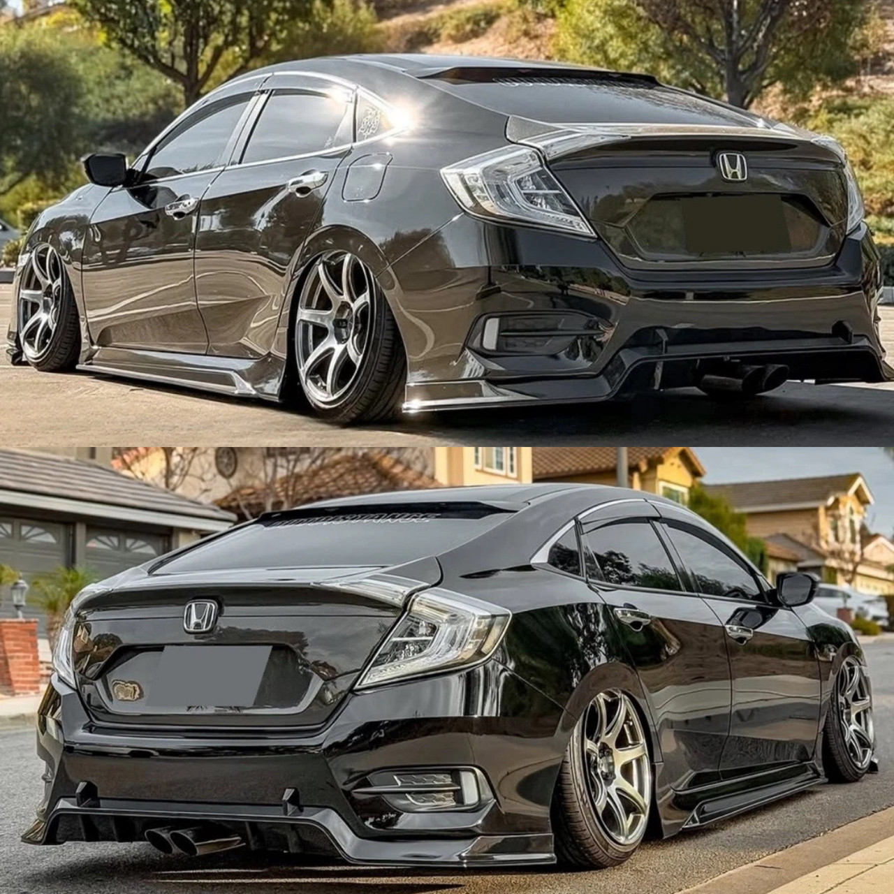 2016-2021 Civic 4Dr Sedan Clear Style Tail Lights 4pcs 