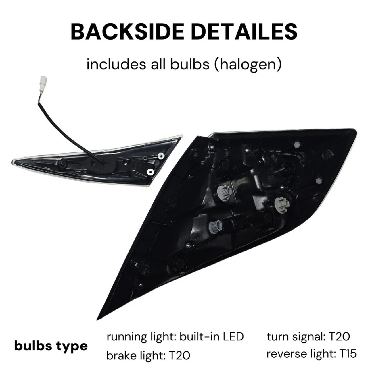 2016-2021 Civic 4Dr Sedan Clear Style Tail Lights 4pcs 