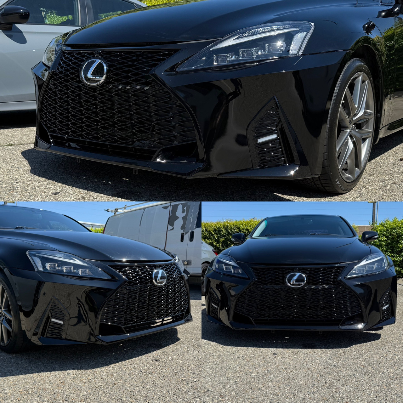 Front Bumper + Lip + LED 2021 F-Sport style for 2006-2012 Lexus IS IS250 IS350