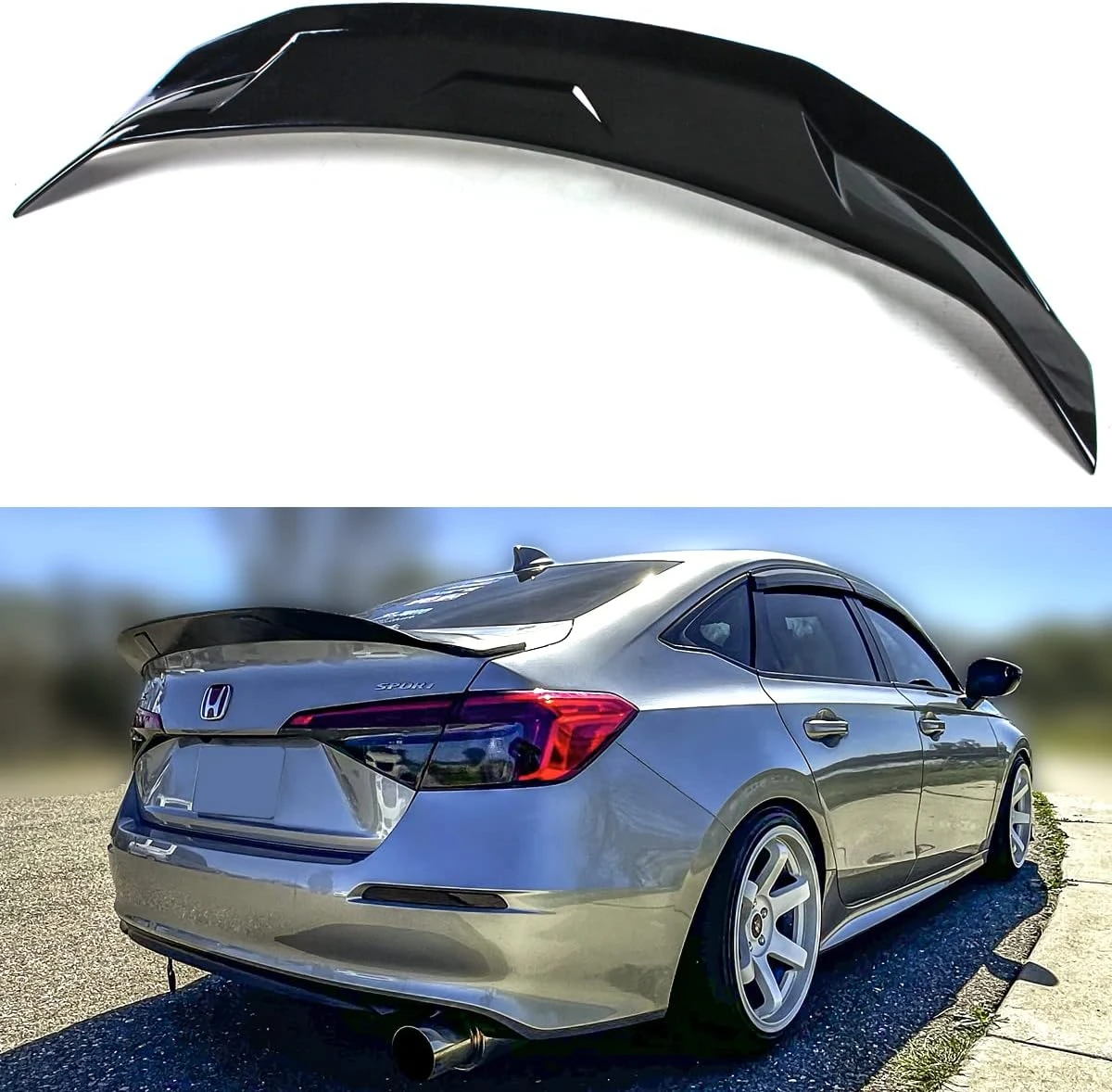 2022-2026 Honda Civic 4Dr Sedan DuckBill Trunk Spoiler V2