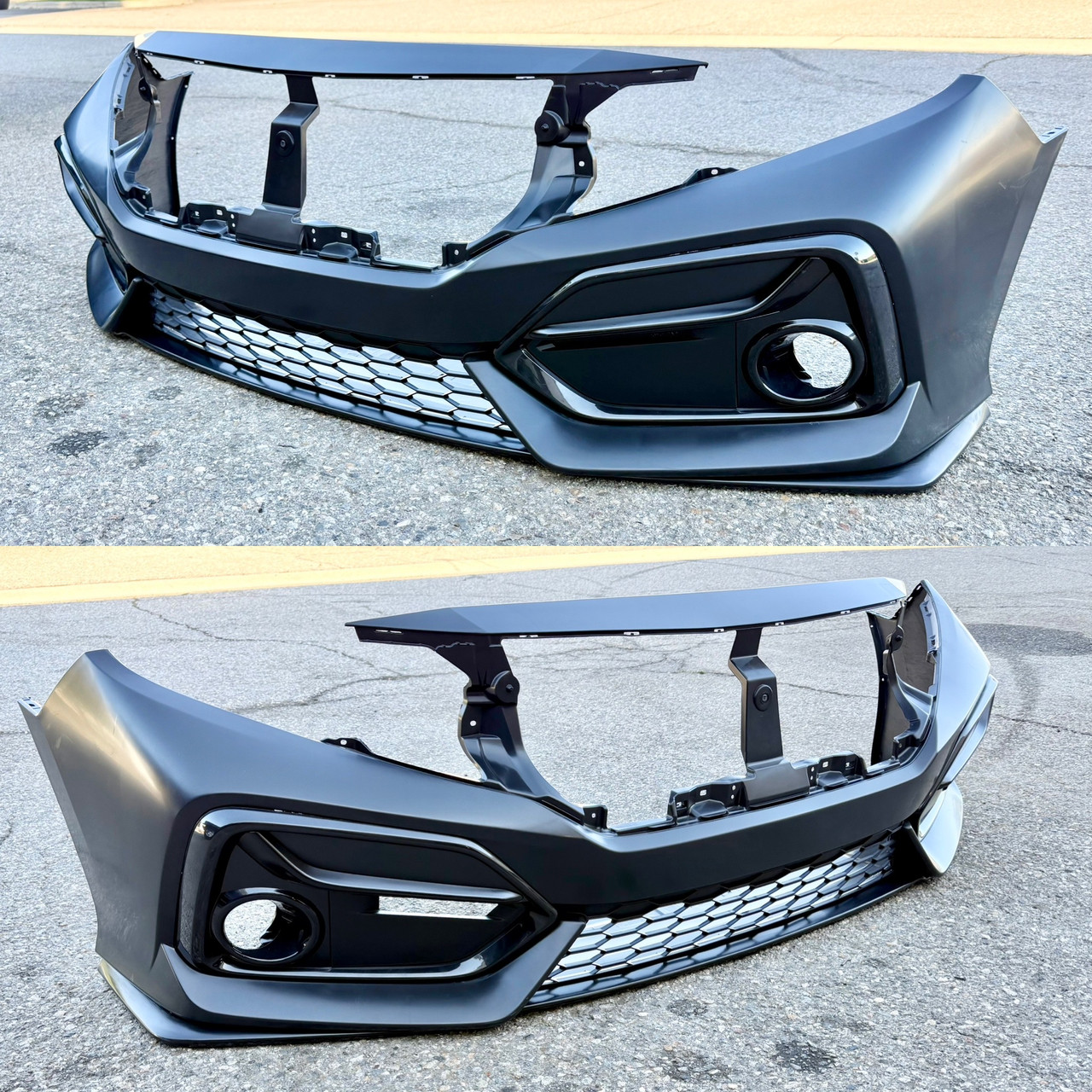 16-21 Honda Civic Si Style Front Bumper New style Fog Caps