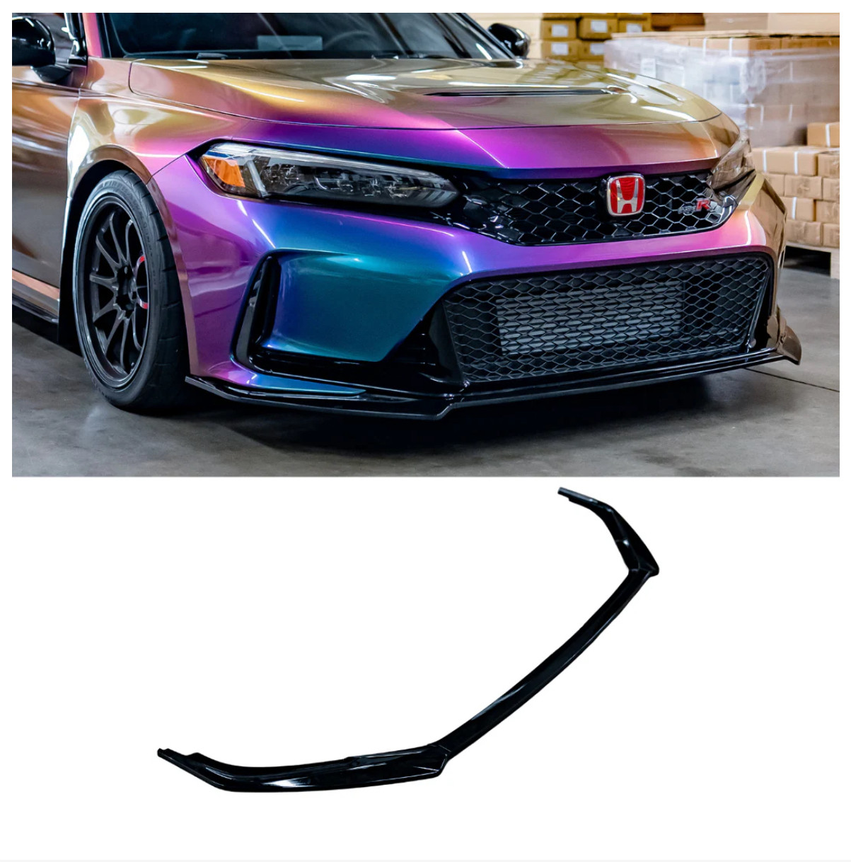 2023 - 2025 Honda Civic Type R FL5 Front Lip V1 Gloss Black 