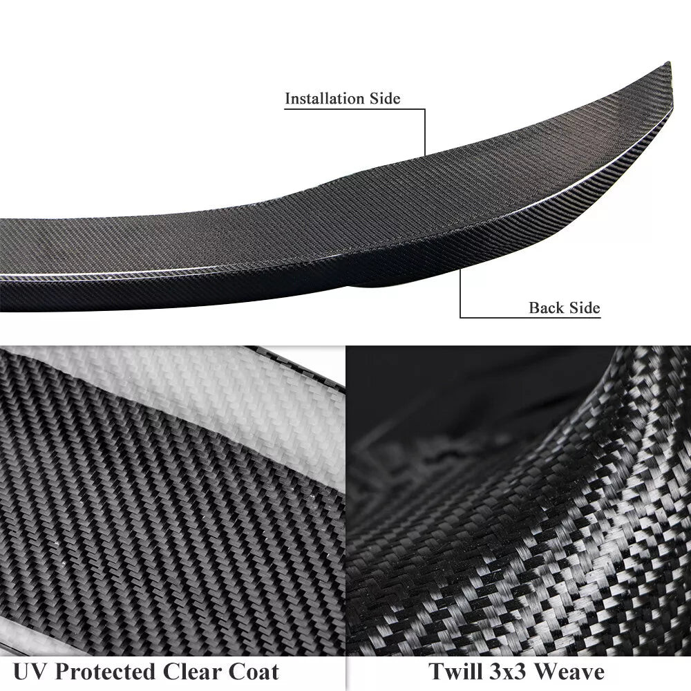 Real Carbon Fiber 2022 + Honda Civic 4Dr Sedan DuckBill Trunk Spoiler Si Style