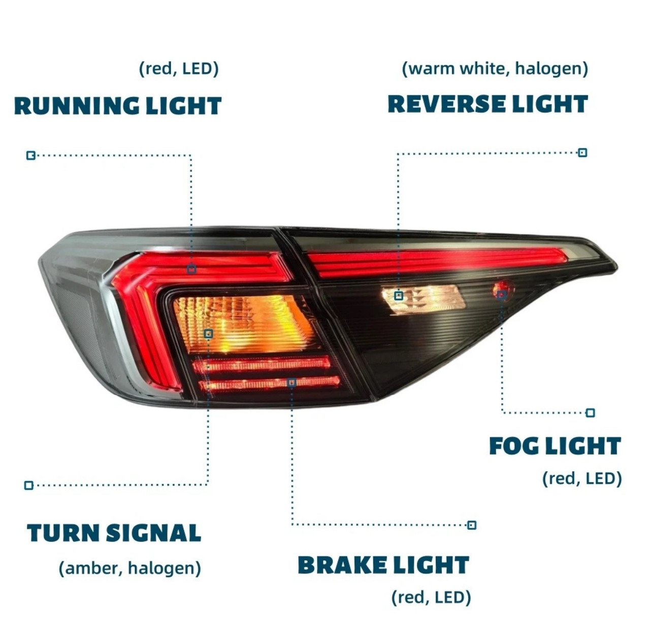 2022-2026 Honda Civic Sedan Clear OE Style Tail Lights 4pcs