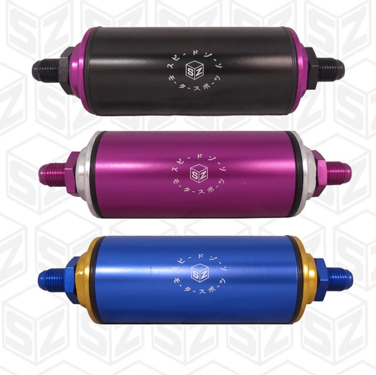 Universal Racing 100 Micron Aluminum High Flow Fuel Inline Filter (Each) 