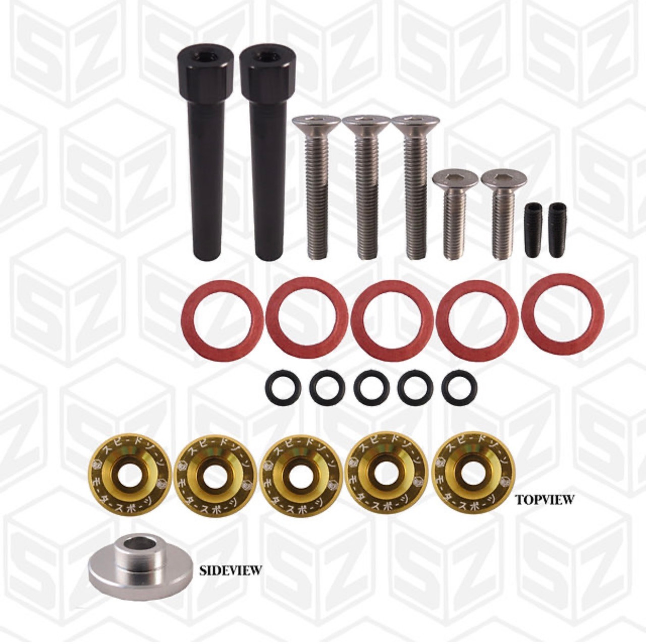 SPEEDZONE VALVE COVER WASHER BOLT NUT KIT HONDA D-SERIES