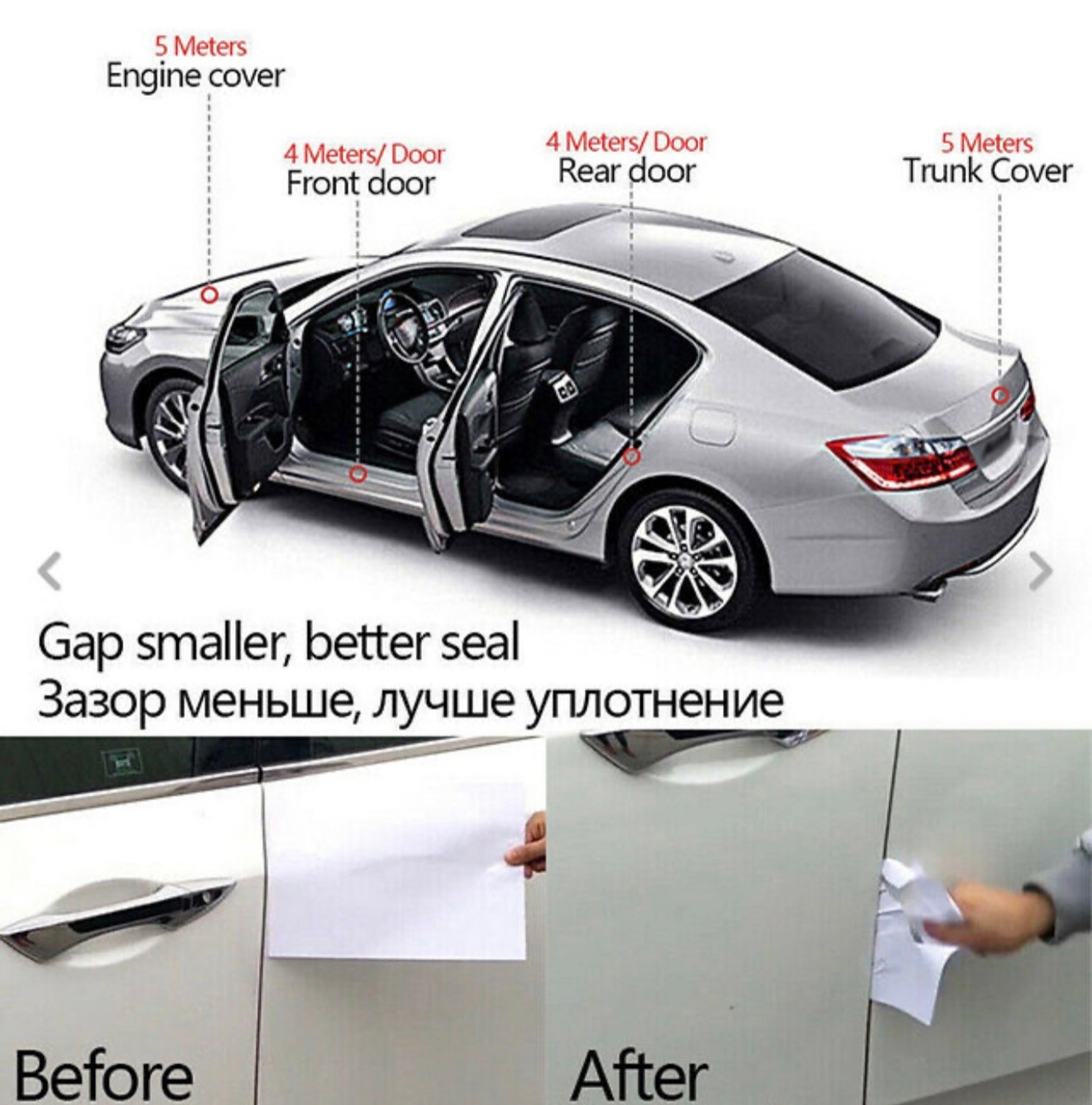 B Shape Type Car Door Edge Rubber Seal Strip Moulding Trim Weather Strip 5M/16ft