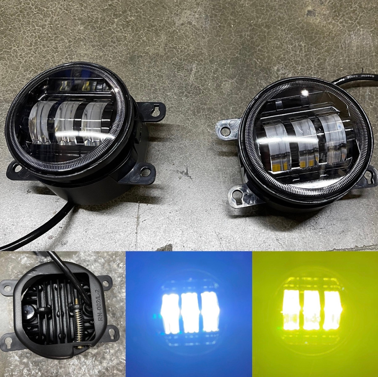 2022-24 Honda Civic Fog Light Kit Gloss Black Lower Grill and Fog Caps UPGRADED FOGS 