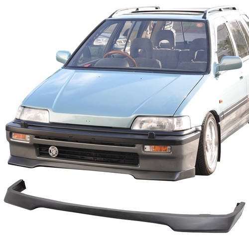 1988-1991 Honda Civic IK Style Front Bumper Lip Spoiler - Polyurethane PU