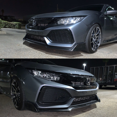 2017-2019 Honda Civic Hatchback and Si Type R Style Front Bumper Lip