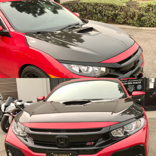 2016-2021 Honda Civic Type R Style Carbon Fiber Hood Seibon