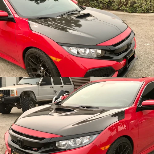 2016-2021 Honda Civic Type R Style Carbon Fiber Hood Seibon