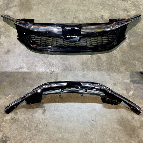 16-17 Honda Accord 4Dr Grill Gloss Black with Chrome 