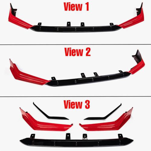 2022-24 Honda Civic FE Style Front Bumper Lip RED