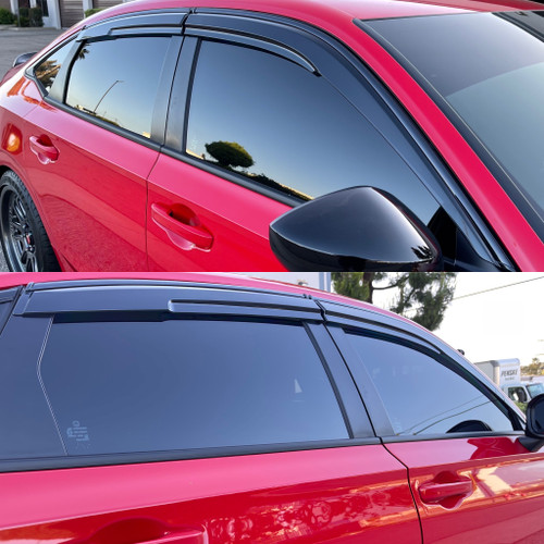 2022+ Civic 4dr and Hatchback Mugen Style 4Pcs- Side Visors