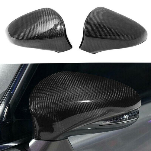 Real Carbon Fiber Car Side Mirror Cover Caps For 2014-2021 Lexus