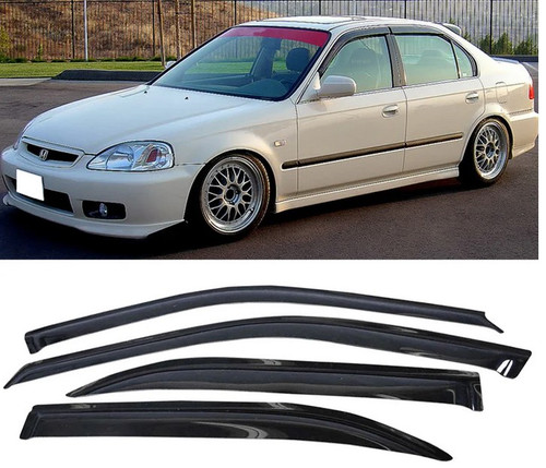 96-00 Civic 4dr Sedan- Side Visors