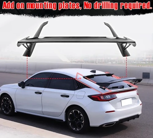 2022-2026 Honda Civic Type R Gloss Trunk Spoiler Mounting Plate ABS 