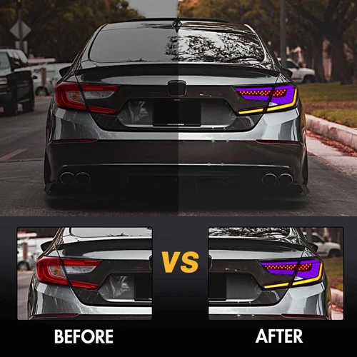 V2 2018-2022 Honda Accord Sedan 4-Door RGB LED Tail Lights 