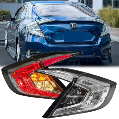 2016-2021 Civic 4Dr Sedan Clear Style Tail Lights 4pcs 