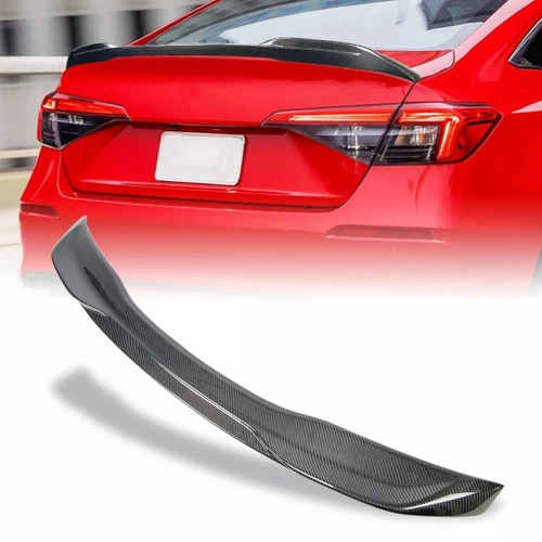 Real Carbon Fiber 2022 + Honda Civic 4Dr Sedan DuckBill Trunk Spoiler Si Style