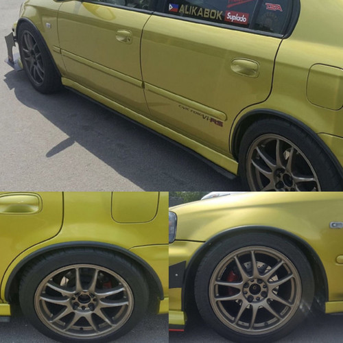 JDM EDM Universal Style Black Car Truck SUV Fender Trim Flares