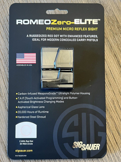 Sig Sauer RomeoZero Elite P365 365XL 32MOA Circle / 2MOA Red Dot Sight SOR01000