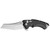 HOGUE X5 Manual 3.5" Tumbled Wharncliffe Blade Black Aluminum 34560-EXLRSR