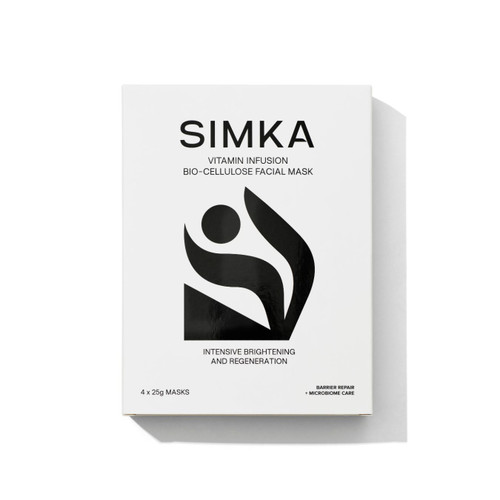 Simka Vitamin Infusion Bio-Cellulose Facial Mask (4 Pack)