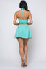 R1-56744-DC13008 AQUA SOLID 2PCS SET (HALTER NECK CROP TOP AND MINI SKIRT ) (2,2,2 - S,M,L)