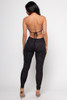 V-57049-JP2195A BLACK  SEXY MULTY GLITTERING HALTER BACKLESS JUMPSUIT (3,2,1 - S,M,L)