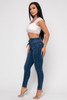 B-57216-IP2711 DARK BLUE HIGH RISE SKINNY JEANS WITH BELT  (2,3,3,2,2,1,1 - 1,3,5,7,9,11,13)