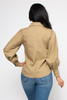 V-57374-HF21G282 OLIVE LONG SLEEVE BUTTONS DOWN TOP  (2,2,2 - S,M,L)