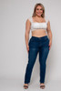 V-57487-22590W DARK BLUE PLUS SIZE JEANS (1,2,2,2,1,1 -14W,16W,18W,20W,22W,24W )