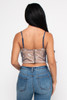 V-57760-LJ13820T2 BEIGE BLUE SPAGHETTI STRAP SWEETHEART-NECK ZIPPER IN THE BACK CROP TOP  (2,2,2 - S,M,L)