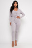 Wholesale B005 BLACK 2PCS SET (SPAGHETTI STRAP V-NECK SKINNY LEG JUMPSUIT AND LONG SLEEVE JACKET )