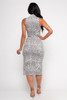 B-57814-D10276 IVORY ANIMAL PRINT SLEEVE LESS ROUND NECK FRONT HIGH SPLIT MIDI DRESS WITH TIE BELT (2,2,2 - S,M,L)