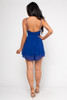 V-57906-LX7185 ROYAL BLUE V-NECK SEQUINS SPAGHETTI STRAP CHIFFON MINI DRESS WITH LINING (2,2,2 - S,M,L)