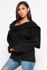 Wholesale NP07106 WINE ROUND NECK LONG SLEEVE KNIT SWEATER
