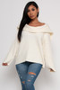 Wholesale NP07106 GREY ROUND NECK LONG SLEEVE KNIT SWEATER