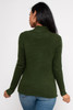 V-58085-20F-LY0032 OLIVE FRONT  BUTTONS LONG SLEEVE WRAP SWEATER (2,2,2 - S,M,L)