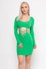 B-58200-D12383 LIGHT GREEN MINI DRESS (2,2,2 - S,M,L)