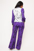 60169-B06 PURPLE LONG SLEEVE TOP WITH BELTED PANTS 2 PC SET (2,2,2 - S,M,L)