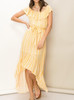 V-60196-HF23A857 STRIPED MAXI DRESS WITH RUFFLED HI-LOW HEM(S,M,L-2,2,2)