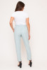 60261-SJ17677 LT DENIM BLUE SOFT LIGHT WEIGHT CUFFED PANTS WITH ELASTIC WAIST BAND (2,2,2 - S,M,L)