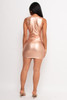 V-60276-MD6098 FOIL TEXTURE PRINT BODY CON MINI DRESS NO SLEEVES WITH VNECK (S,M,L 2,2,2)