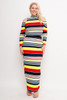 V-60284-74029 MULTI COLOR STRIPE PLUS SIZE 2 PC SET SKIRT WITH TOP (1X-2X-3X 2-2-2)