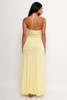 V-60332-JD9232 YELLOW MAXI LENGTH DRESS WITH SIDES SLITS