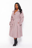 60337-156-JK BURGENDY STRIPE FULL FLARE L/S COAT/JACKET (2,2,2 - 1XL,2XL,3XL)